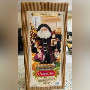 Grandeur Noel Christmas Decor Detailed 16" Fabric Santa Claus Collectors Edition